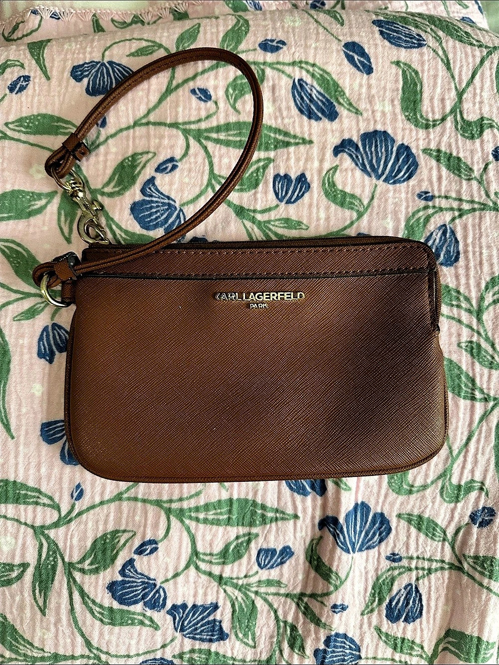 Karl Lagerfeld Brown Wristlet